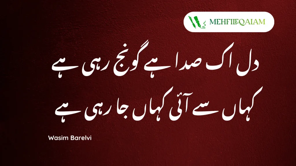 Wasim Barelvi poetry in urdu