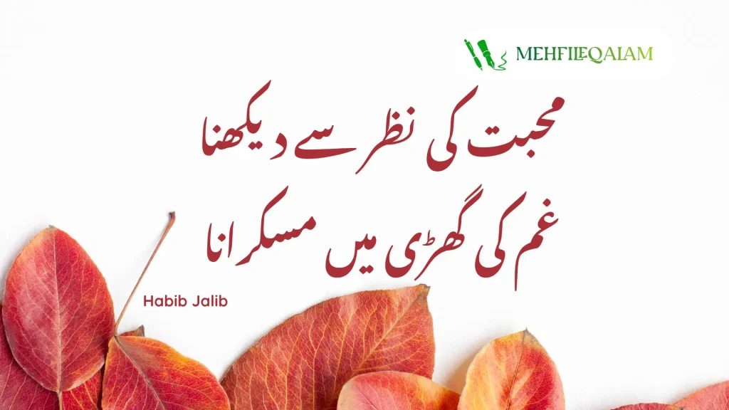 Habib Jalib - Mohabbat ki nazar se dekhna - Gham ki ghadi mein muskurana