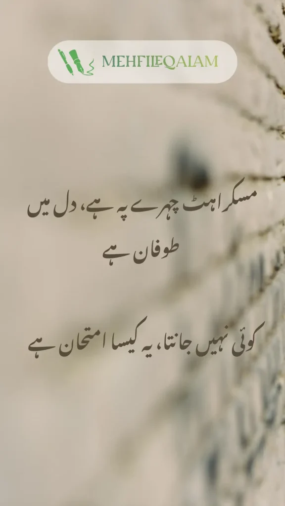 Painful sad Urdu shayari couplet image
